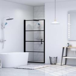 Porte de douche verre tremp&eacute; 91x195 cm noir