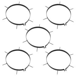 Colliers a&eacute;rateurs de pelouse 5 pcs avec pointes &Oslash; 30 cm fer alsavelo