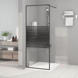 Paroi de douche Noir 80x195 cm Verre ESG transparent