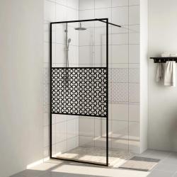 Paroi de douche avec verre ESG transparent 80x195 cm Noir