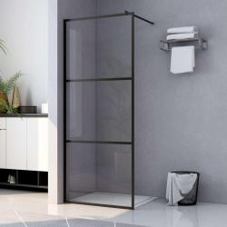 Paroi de douche &agrave; l'italienne &agrave; verre ESG Noir 115x195 cm