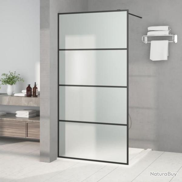 Paroi de douche Noir 100x195 cm Verre ESG d�poli alsavelo