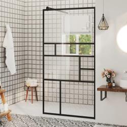 Paroi de douche &agrave; verre ESG transparent 80x195 cm Noir