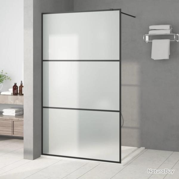 Paroi de douche Noir 115x195 cm Verre ESG d�poli