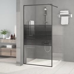 Paroi de douche Noir 100x195 cm Verre ESG transparent