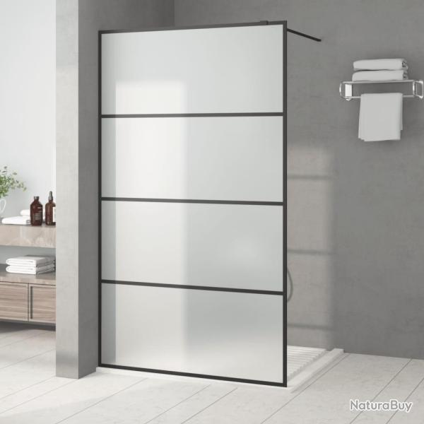 Paroi de douche Noir 115x195 cm Verre ESG d�poli