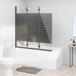 Cabine de douche pliable 3 panneaux 130x130 cm ESG Noir alsavelo