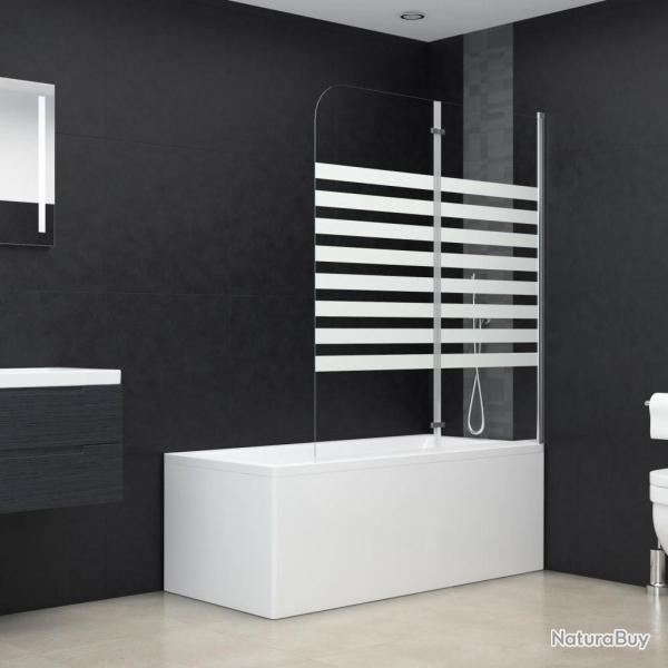 Enclos de bain 120x140 cm Verre tremp� Rayures