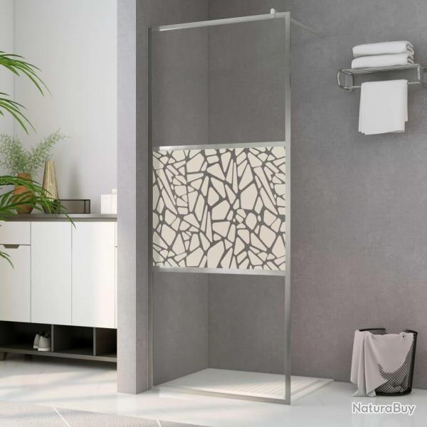 Paroi de douche � l'italienne � verre ESG pierre 100x195 cm