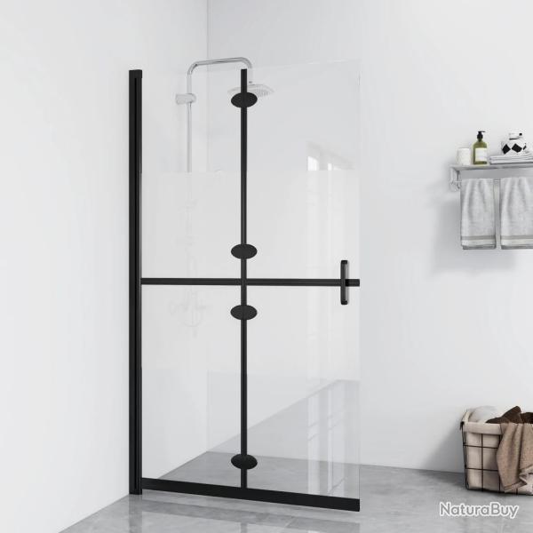 Paroi de douche pliable Verre ESG demi-d�poli 90x190 cm