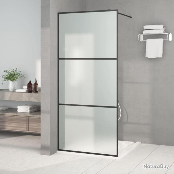 Paroi de douche Noir 90x195 cm Verre ESG d�poli