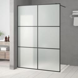 Paroi de douche Noir 140x195 cm Verre ESG d&eacute;poli