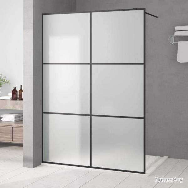 Paroi de douche Noir 140x195 cm Verre ESG d�poli