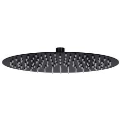 Pomme de douche pluie Acier inoxydable 30 cm Ronde Noir