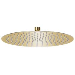 Pomme de douche pluie Acier inoxydable 30 cm Ronde Dor&eacute;