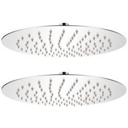 Pomme de douche plongeante 2 pcs Acier inoxydable &Oslash; 25 cm