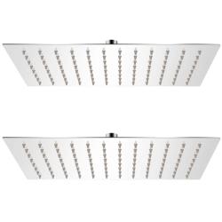 Pomme de douche plongeante 2 pcs Acier inoxydable 20x30 cm