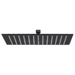 Pomme de douche pluie Acier inoxydable 40x40 cm Carr&eacute;e Noir