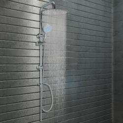 Ensemble de douche &agrave; deux t&ecirc;tes avec douchette Acier inoxydable