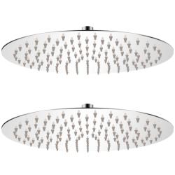 Pomme de douche plongeante 2 pcs Acier inoxydable &Oslash; 30 cm