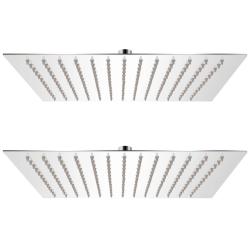 Pomme de douche plongeante 2 pcs 30x30 cm Acier inoxydable