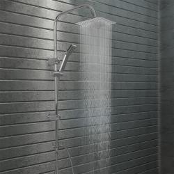Ensemble de douche &agrave; deux t&ecirc;tes avec douchette Acier inoxydable