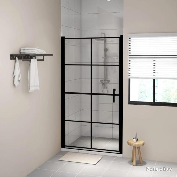 Porte de douche verre tremp� 100x178 cm noir