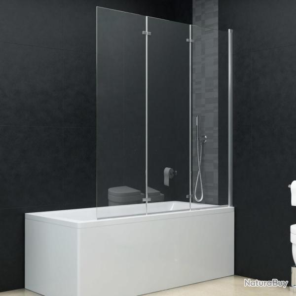 Cabine de douche pliable 3 panneaux ESG 130x138 cm alsavelo