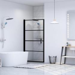 Porte de douche Verre tremp&eacute; 81x195 cm Noir