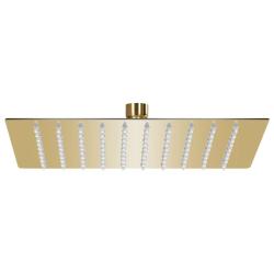 Pomme de douche pluie Acier inoxydable 20x20 cm Carr&eacute;e Dor&eacute;