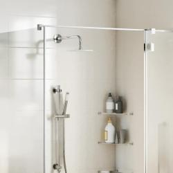 Pomme de douche pluie acier inoxydable 304 20x20 cm carr&eacute;e
