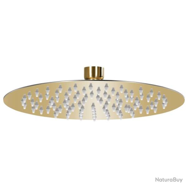 Pomme de douche pluie Acier inoxydable 20 cm Ronde Dor� alsavelo