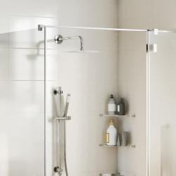 Pomme de douche pluie acier inoxydable 304 25x25 cm carr&eacute;e