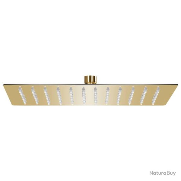 Pomme de douche pluie Inox 30x20 cm Rectangulaire Dor�