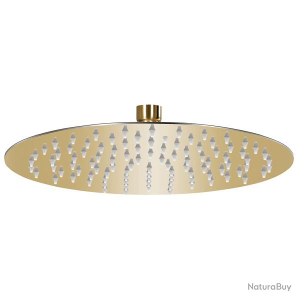 Pomme de douche pluie Acier inoxydable 25 cm Ronde Dor� alsavelo