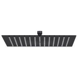 Pomme de douche pluie Acier inoxydable 25x25 cm Carr&eacute;e Noir