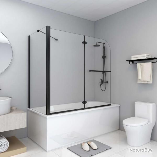 Cabine de douche pliante ESG 120x68x130 cm noir alsavelo