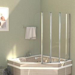 Enclos de bain 120x140 cm Verre tremp&eacute; Transparent