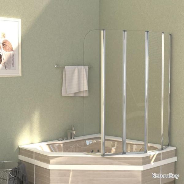 Enclos de bain 120x140 cm Verre tremp� Transparent