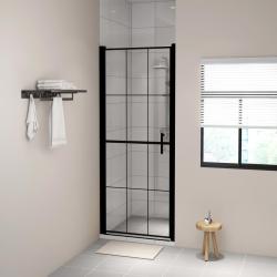 Porte de douche Verre tremp&eacute; 81x195 cm Noir