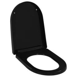 Abattant WC &agrave; fermeture en douceur Lib&eacute;ration rapide Noir