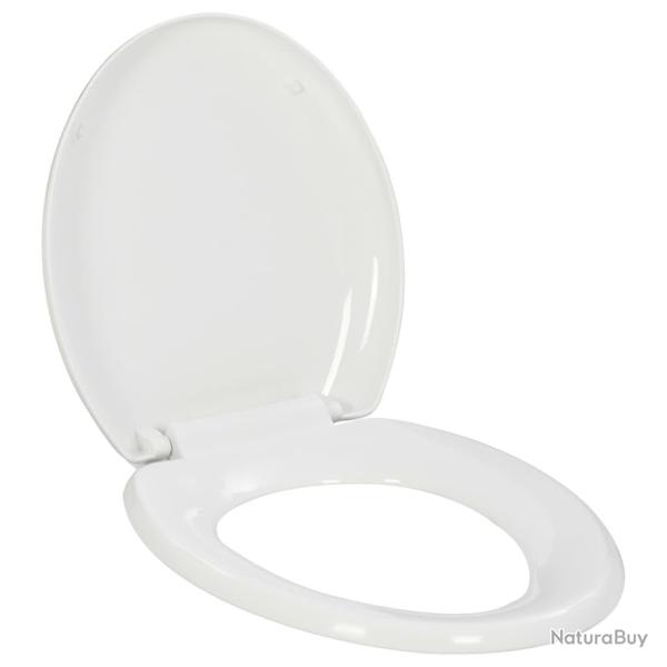 Abattant WC � fermeture en douceur Lib�ration rapide Blanc alsavelo