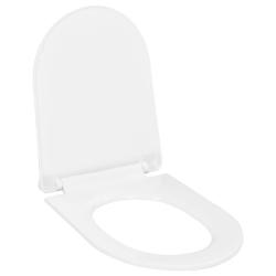 Abattant WC &agrave; fermeture en douceur Lib&eacute;ration rapide Blanc