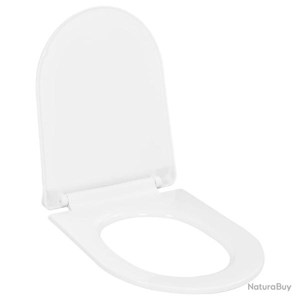 Abattant WC � fermeture en douceur Lib�ration rapide Blanc alsavelo