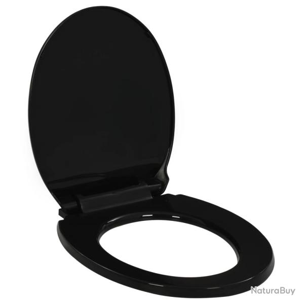 Abattant WC � fermeture en douceur Lib�ration rapide Noir