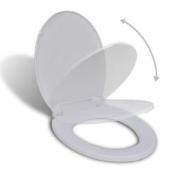 Abattant WC &agrave; fermeture en douceur Blanc Ovale