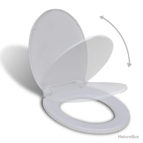 Abattant WC � fermeture en douceur Blanc Ovale