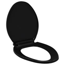 Abattant WC &agrave; fermeture en douceur Lib&eacute;ration rapide Noir