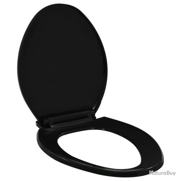 Abattant WC � fermeture en douceur Lib�ration rapide Noir