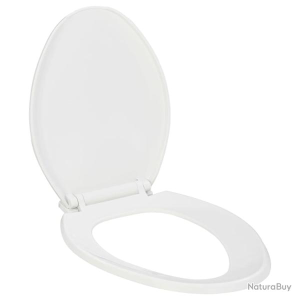 Abattant WC � fermeture en douceur Lib�ration rapide Blanc alsavelo